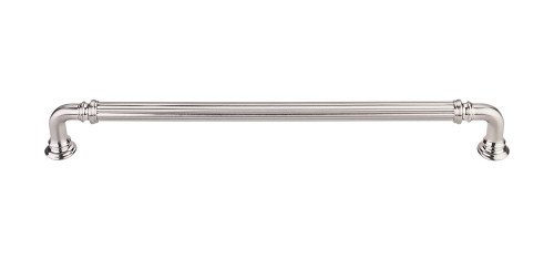 Top Knobs Reeded 9" Center to Center Bar Pull, Brushed Satin Nickel - TK325BSN