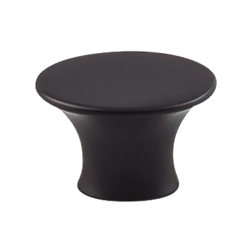 Top Knobs Edgewater 1 5/16" Length Oval Knob, Flat Black - TK780BLK