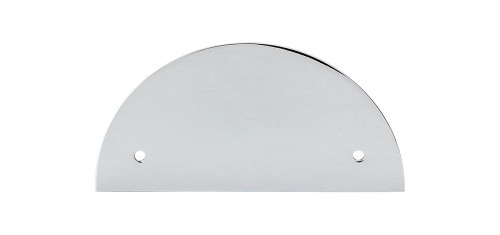 Top Knobs Sanctuary Half Circle Backplate 3 1/2" Center to Center, Polished Chrome - TK54PC
