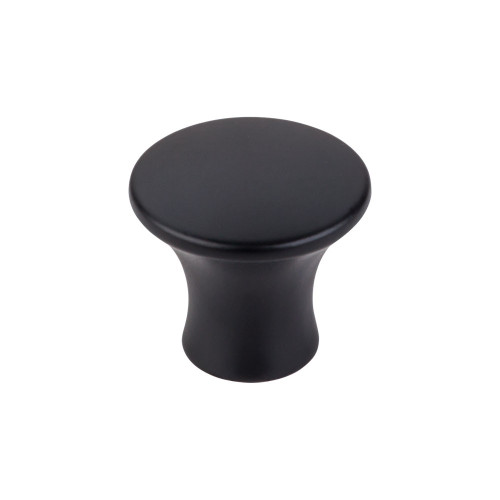 Top Knobs Oculus 1 1/8" Diameter Round Knob, Flat Black - TK591BLK