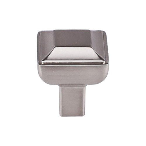 Top Knobs Podium 1" Length Square Knob, Brushed Satin Nickel - TK670BSN
