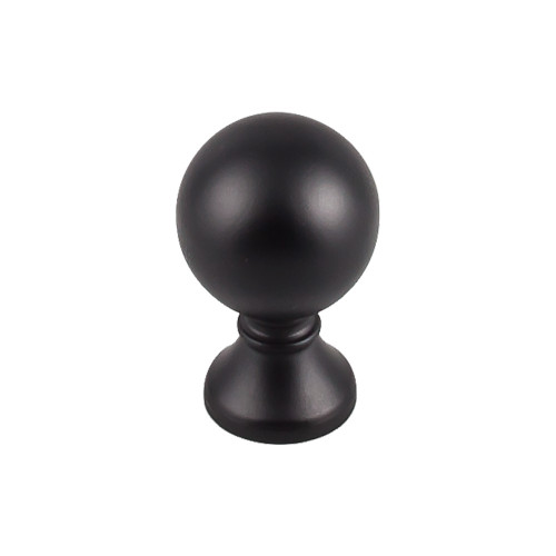 Top Knobs Kara 1" Diameter Round Knob, Flat Black - TK801BLK