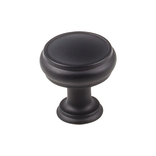 Top Knobs Eden 1 3/16" Diameter Round Knob, Flat Black - TK831BLK