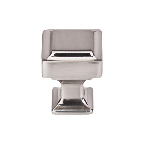 Top Knobs Ascendra 1" Length Square Knob, Brushed Satin Nickel - TK700BSN