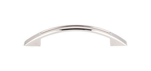 Top Knobs Tango Cut Out 3 3/4" Center to Center Bar Pull, Polished Nickel - TK618PN