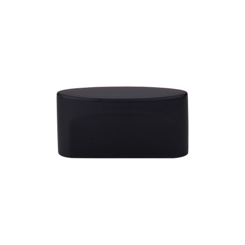 Top Knobs Sanctuary Oval Slot 1 1/2" Center to Center Oval Knob, Flat Black - TK74BLK