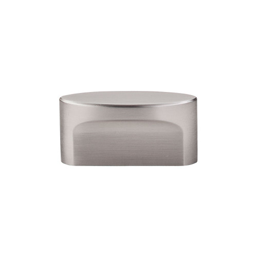 Top Knobs Sanctuary Oval Slot 1 1/2" Center to Center Oval Knob, Brushed Satin Nickel - TK74BSN