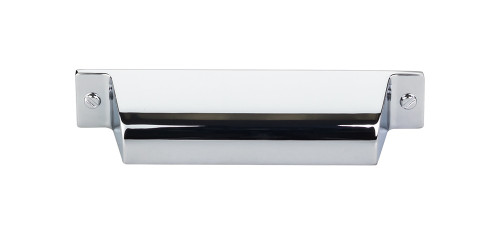 Top Knobs Channing 3 3/4" Center to Center Cup/Bin Pull, Polished Chrome - TK773PC