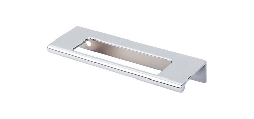 Top Knobs Europa Cut Out 3 3/4" Center to Center Finger Pull, Polished Chrome - TK520PC