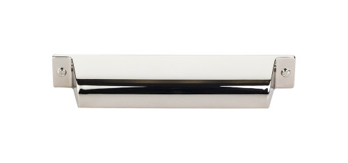 Top Knobs Channing 5" Center to Center Cup/Bin Pull, Polished Nickel - TK774PN