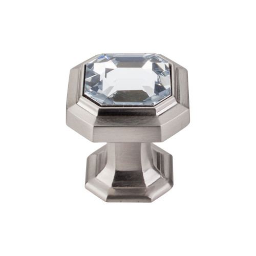 Top Knobs TK390BSN Chareau Crystal Emerald Knob 1 1/8" - Brushed Satin Nickel Top Knobs TK390BSN Chareau Crystal Emerald Knob 1 1/8" - Brushed Satin Nickel