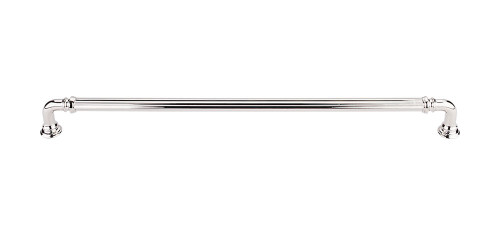 Top Knobs Reeded 12" Center to Center Bar Pull, Polished Nickel - TK326PN