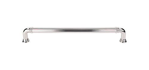 Top Knobs Reeded 12" Center to Center Appliance Pull, Polished Nickel - TK327PN