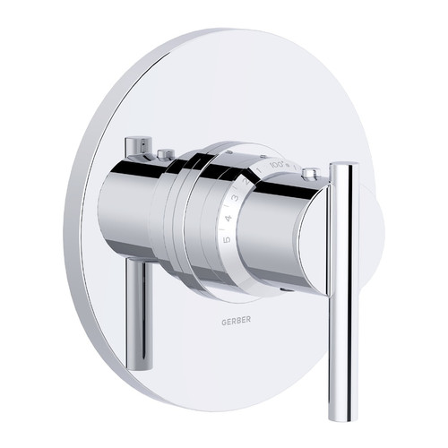Gerber One Handle 3/4'' Thermostatic Shower Valve Trim Kit - Chrome - D562058T