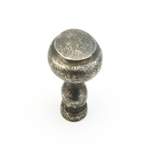 Schaub Artifex Round Door Knob 1-1/8" diam - Dark Pewter - 132-DP