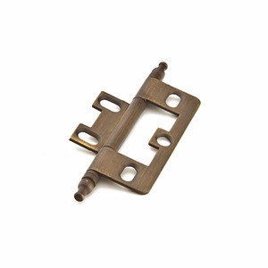 Schaub Minaret Tip Non-Mortise Hinge - Antique Light Brass - 1100M-ALB
