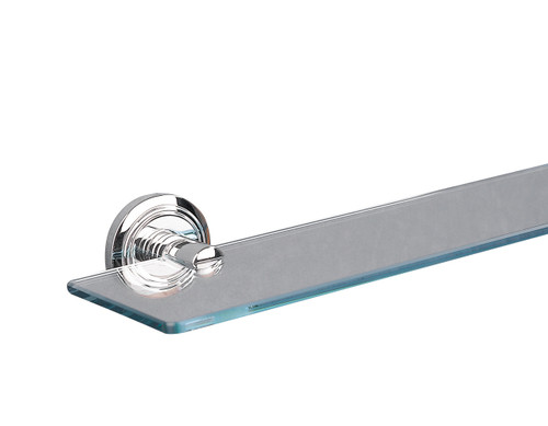 Valsan  M8002NI Oslo Polished Nickel Clear Glass Shelf