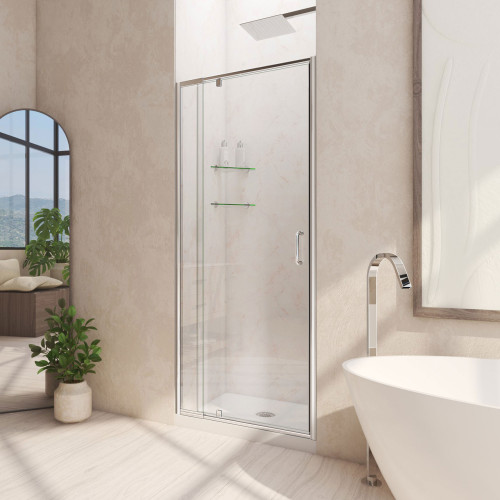 DreamLine  SHDR-22287200-01 Flex 28 to 32 in. W x 72 in. H Pivot Shower Door, Chrome Hardware