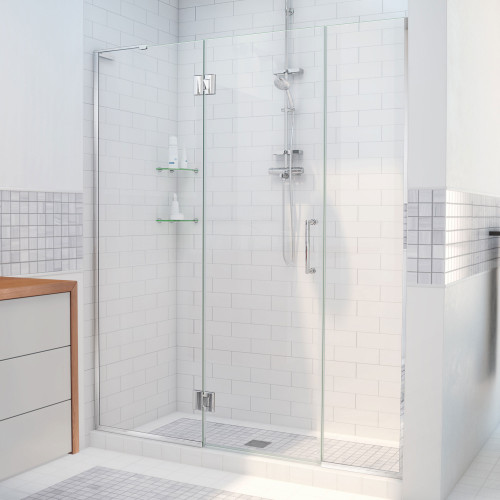 DreamLine  D12914572-01 Unidoor-X 49 1/2 - 50 in. W x 72 in. H Hinged Shower Door in Chrome Finish