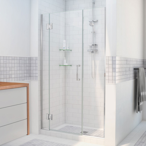 DreamLine  D13030572-01 Unidoor-X 66 1/2 - 67 in. W x 72 in. H Hinged Shower Door in Chrome Finish