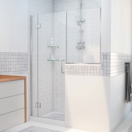 DreamLine  D1262436-01 Unidoor-X 56 - 56 1/2 in. W x 72 in. H Hinged Shower Door in Chrome Finish