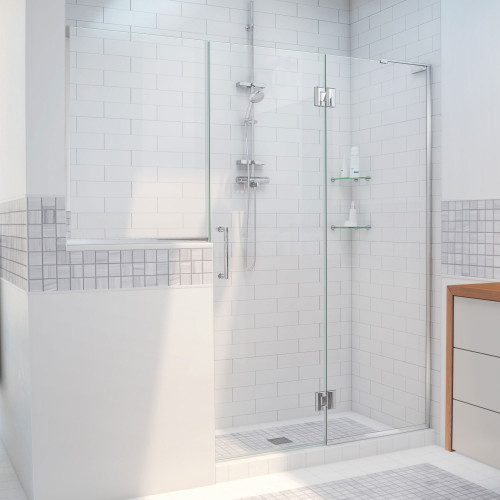 DreamLine  D3232436R-01 Unidoor-X 71 - 71 1/2 in. W x 72 in. H Hinged Shower Door in Chrome Finish; Right-wall Bracket DreamLine  D3232436R-01 Unidoor-X 71 - 71 1/2 in. W x 72 in. H Hinged Shower Door in Chrome Finish; Right-wall Bracket