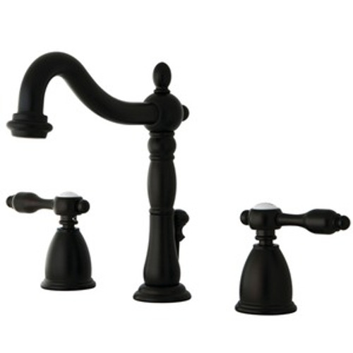 Kingston Brass Two Handle Widespread Lavatory Faucet with Pop-Up Drain Drain - Oil Rubbed Bronze
