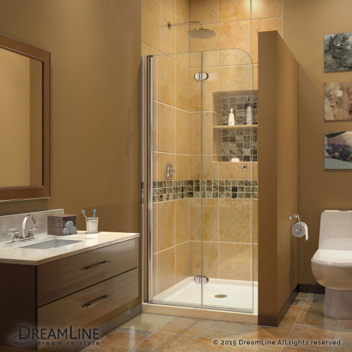 DreamLine  SHDR-3630720-01 Aqua Fold Shower Door 30 in. W x 72 in. H Clear Glass Shower Door in Chrome Finish