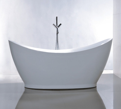 Vanity Art VA6513 67.5" Freestanding Acrylic Soaking Bathtub - White