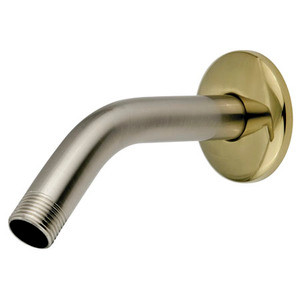 Kingston Brass K150K9 6" Shower Arm With Flange - Satin Nickel/Polished Brass