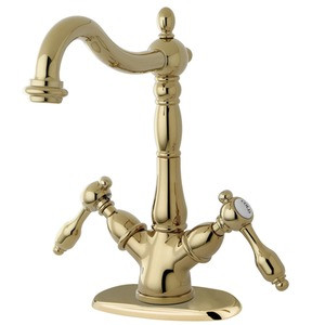Kingston Brass Two Handle Single Hole Lavatory Faucet - Polished Brass - KS1492TAL