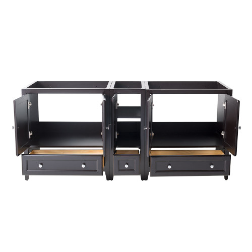 Fresca FCB20-301230ES Oxford 71"-72" Espresso Traditional Double Sink Bathroom Cabinets