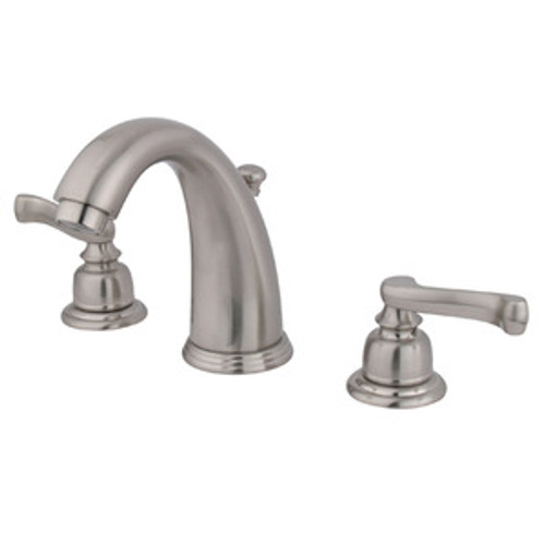 Kingston Brass Two Handle 8" to 16" Widespread Lavatory Faucet with Pop-Up Drain Drain - Satin Nickel KB988FL