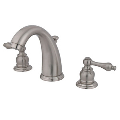 Kingston Brass Two Handle 8" to 16" Widespread Lavatory Faucet with Pop-Up Drain Drain - Satin Nickel KB988AL