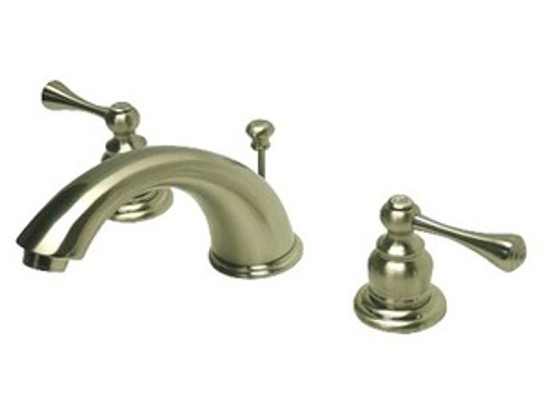 Kingston Brass Two Handle 8" to 16" Widespread Lavatory Faucet with Pop-Up Drain Drain - Satin Nickel KB3978BL