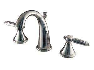Kingston Brass Two Handle 8" to 16" Widespread Lavatory Faucet with Brass Pop-Up Drain Drain - Polished Chrome FS7981GL