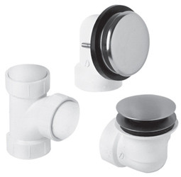 Mountain Plumbing Soft Toe Touch Style Plumber's Half Kit for Bath Waste and Overflow - Polished Brass - BDWUNVA/PVD