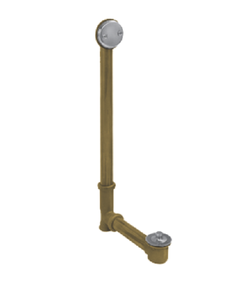 Mountain Plumbing HBDWLT45-PVDBB Economy Lift & Turn Style Bath Waste and Overflow Drain - PVD Brushed Bronze