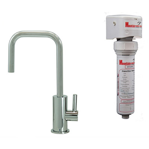 Mountain Plumbing MT1833FIL-NL-CPB Cold Water Dispenser Faucet With Water Filtration System - Polished Chrome