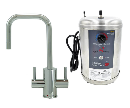 Mountain Plumbing Instant Hot and Cold Water Faucet with Heating Tank - Satin Chrome - MT1831DIY-NL/SC