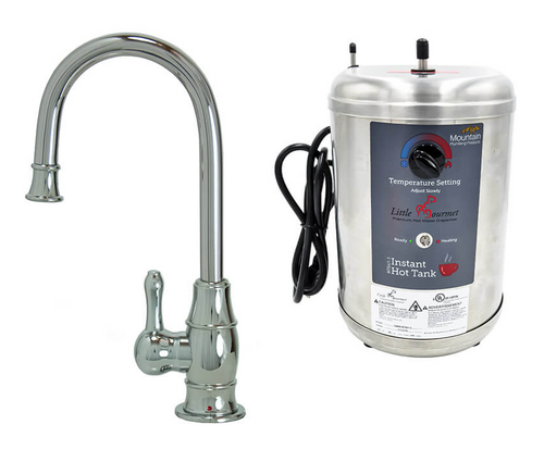 Mountain Plumbing MT1850DIY-NL-PVDBRN Instant Hot Water Dispenser Faucet With Heating Tank - PVD Brushed Nickel