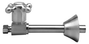 Mountain Plumbing Cross Handle Straight Sweat Valve - Polished Brass - MT417X-NL/PVD
