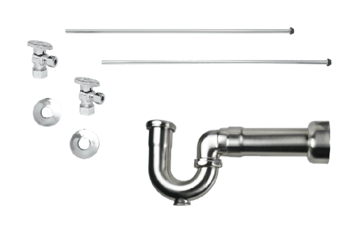 Mountain Plumbing MT403MASS-NL-ORB New England Angle Lavatory Supply Kit with P Trap - Oil Rubbed Bronze