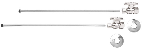 Mountain Plumbing MT4127-NL-CPB Lavatory Supply Kit - Straight - Polished Chrome