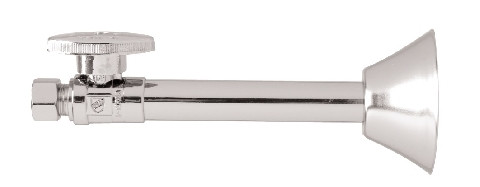 Mountain Plumbing Brass Oval Handle Straight Sweat Valve - Satin Chrome - MT317-NL/SC