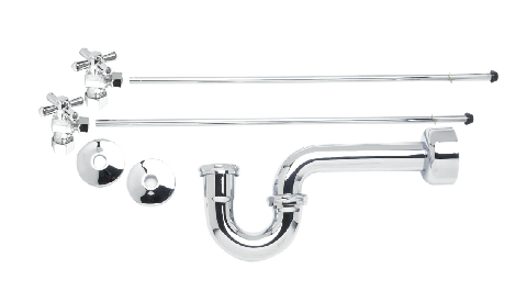 Mountain Plumbing Lavatory Supply Kit With P-Trap - Polished Chrome - MT4432X-NL/PN