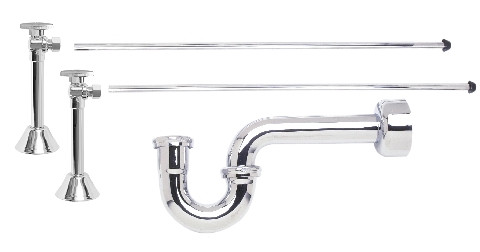 Mountain Plumbing Lavatory Supply Kit With P-Trap - Polished Chrome - MT4433-NL/PN
