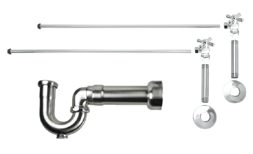 Mountain Plumbing MT616MASS-NL-SC New England Lavatory Supply Kit - Angle - Satin Chrome