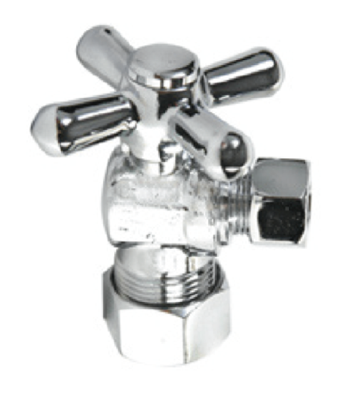 Mountain Plumbing MT616-NL-BRN Mini Cross Handle Angle Valve - Brushed Nickel