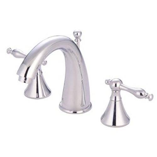 Kingston Brass Two Handle 8" to 16" Widespread Lavatory Faucet with Brass Pop-Up Drain - Polished Chrome KS2971NL